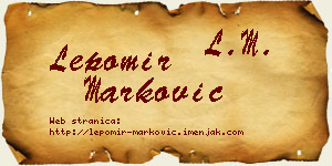Lepomir Marković vizit kartica